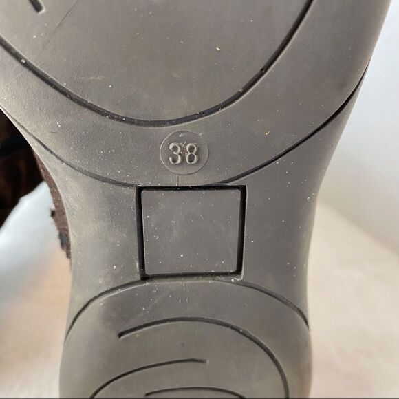 Tabarca By Pepa Brown Suede Embroidered Calf Boots Size 38 - Picture 11 of 14